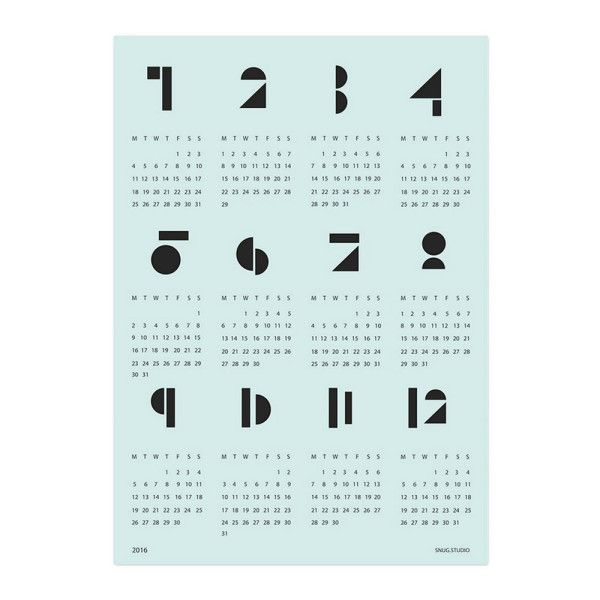 Calendar Typography Design