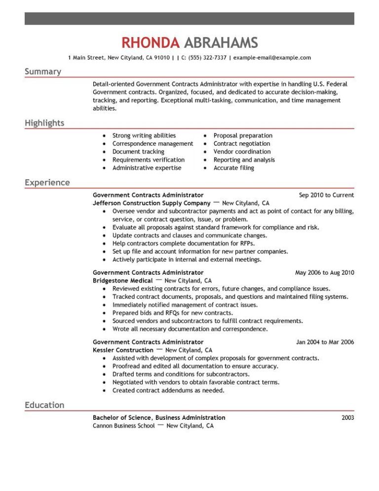 Military Resume Examples 2020