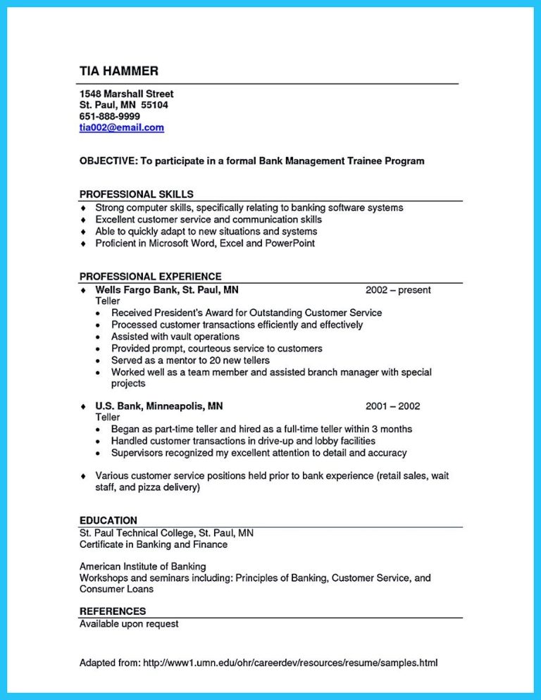 Federal Resume Sample