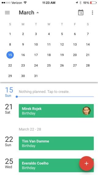 Event Calendar Material Design