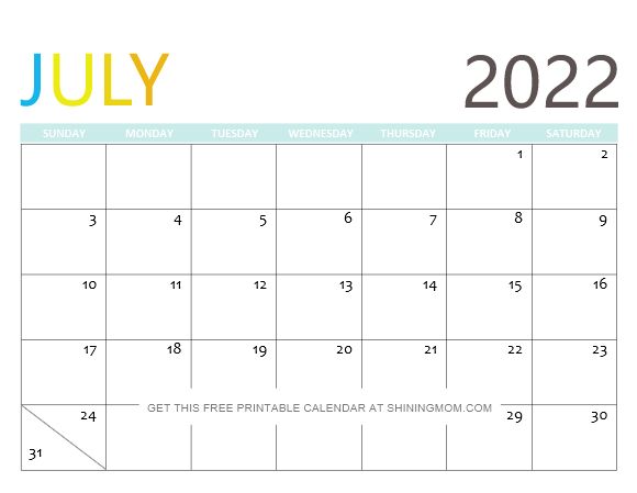 Monthly Calendar Design 2022