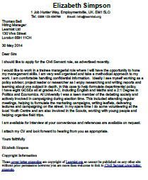 Sample Of Civil Service Application Letter