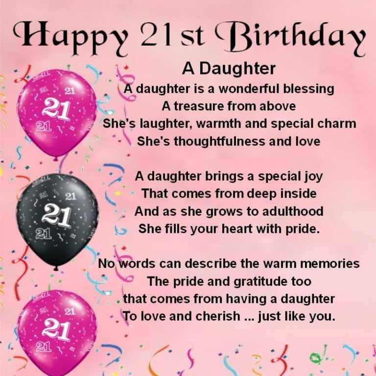 What To Write For Daughters 21st Birthday