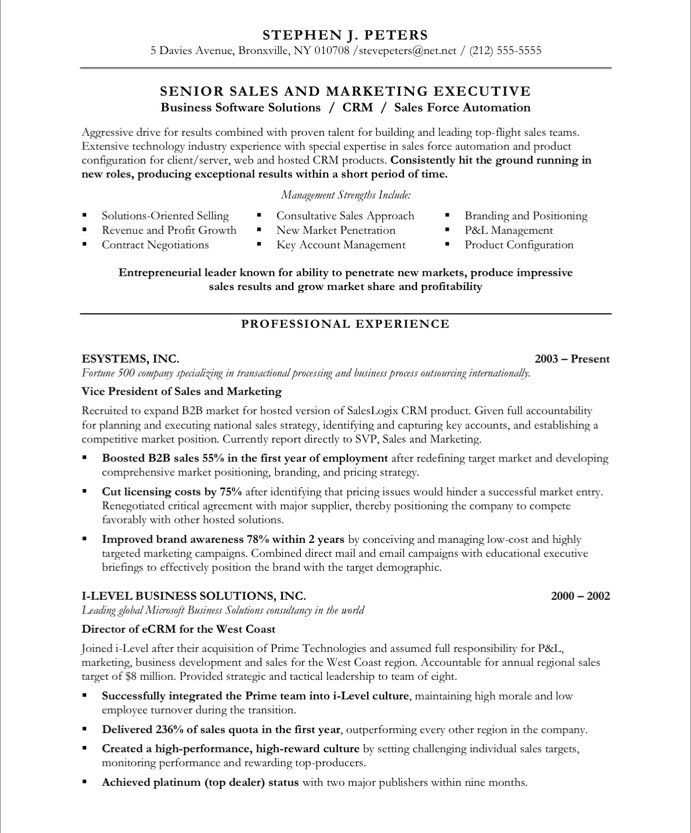 Executive Resume Examples