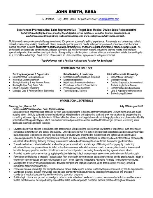 Sales Professional Resume Template