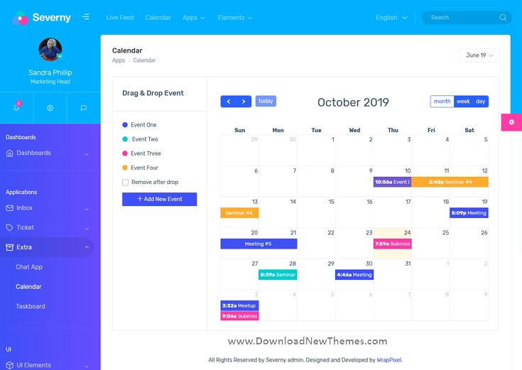 Bootstrap Responsive Calendar Design