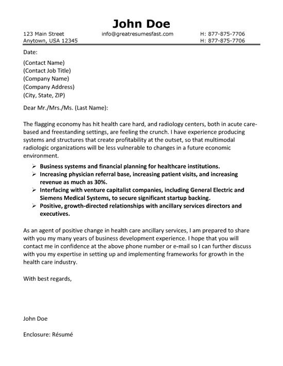 Cover Letter Examples Healthcare