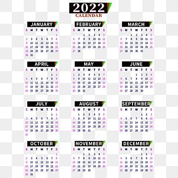 2022 Calendar Design Vector