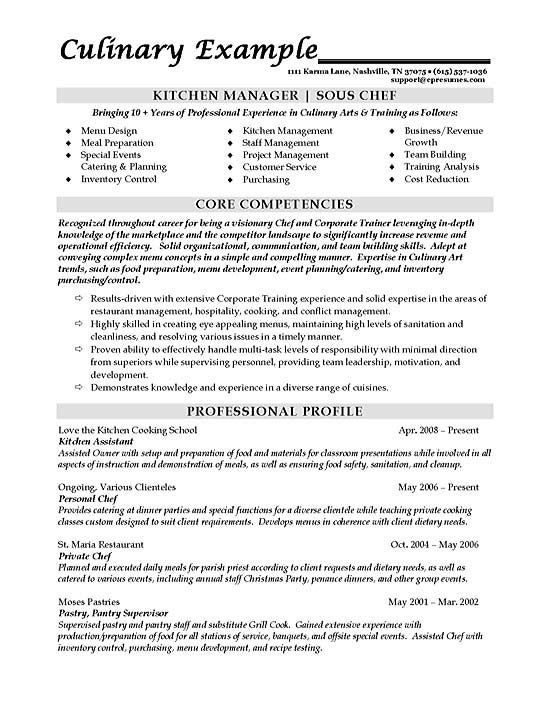 Chef Resume Template