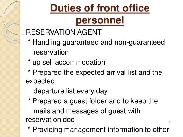 What Are The Duties Of A Hotel Front Desk Clerk