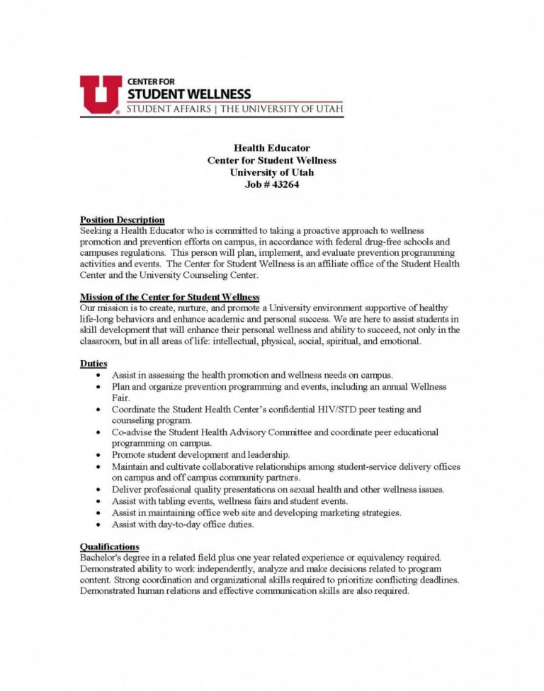 Public Health Cover Letter Examples