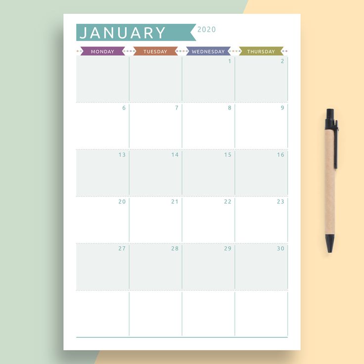 Monthly Calendar Layouts