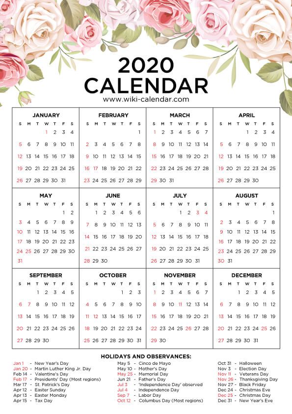 Yearly Calendar Design Template