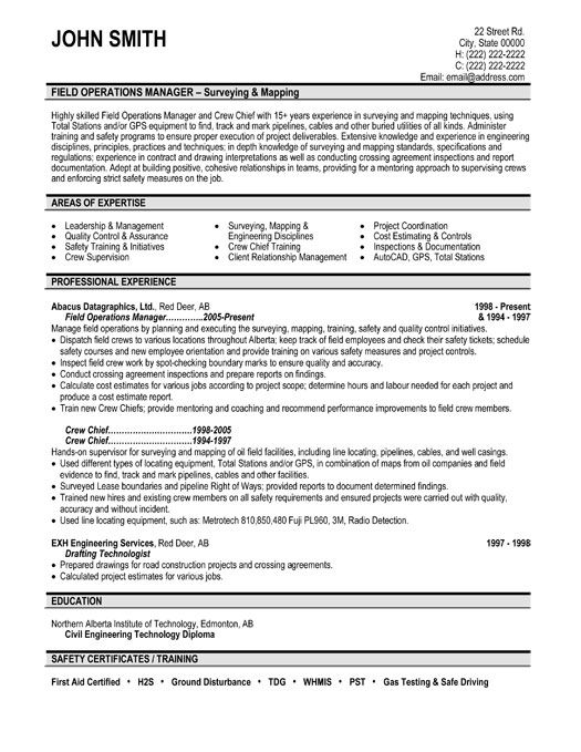 Operations Manager Cv Template