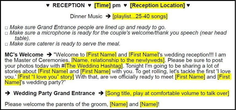 Wedding Emcee Script Singapore