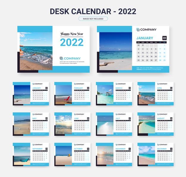 Calendar Design 2022 Vector