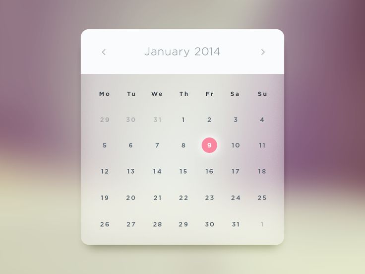 Date Calendar Design Psd