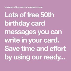 What Message To Write For 50th Birthday