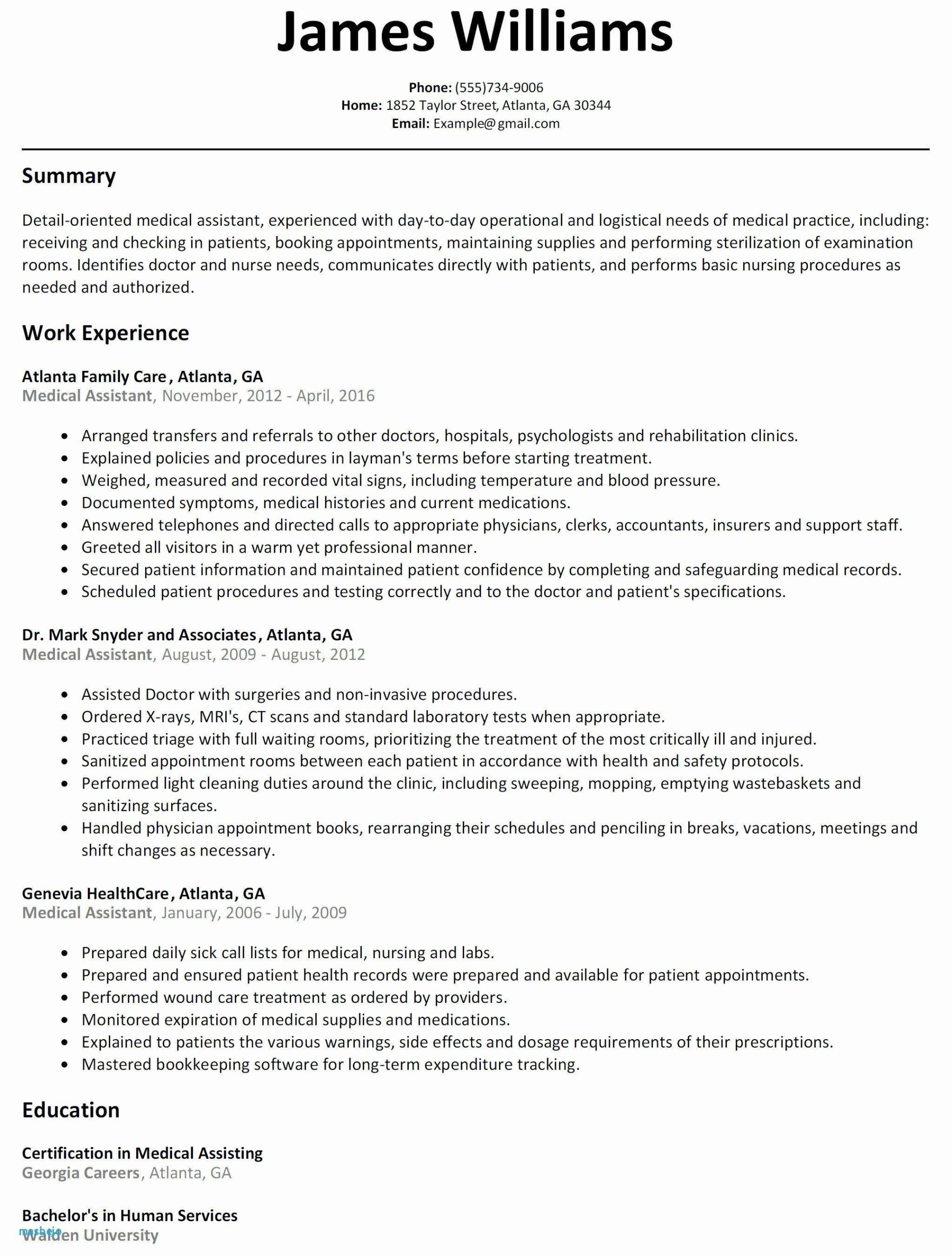 Physician Assistant Resume Examples