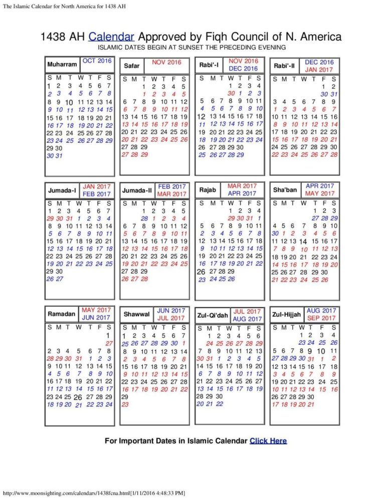 Urdu Calendar Design