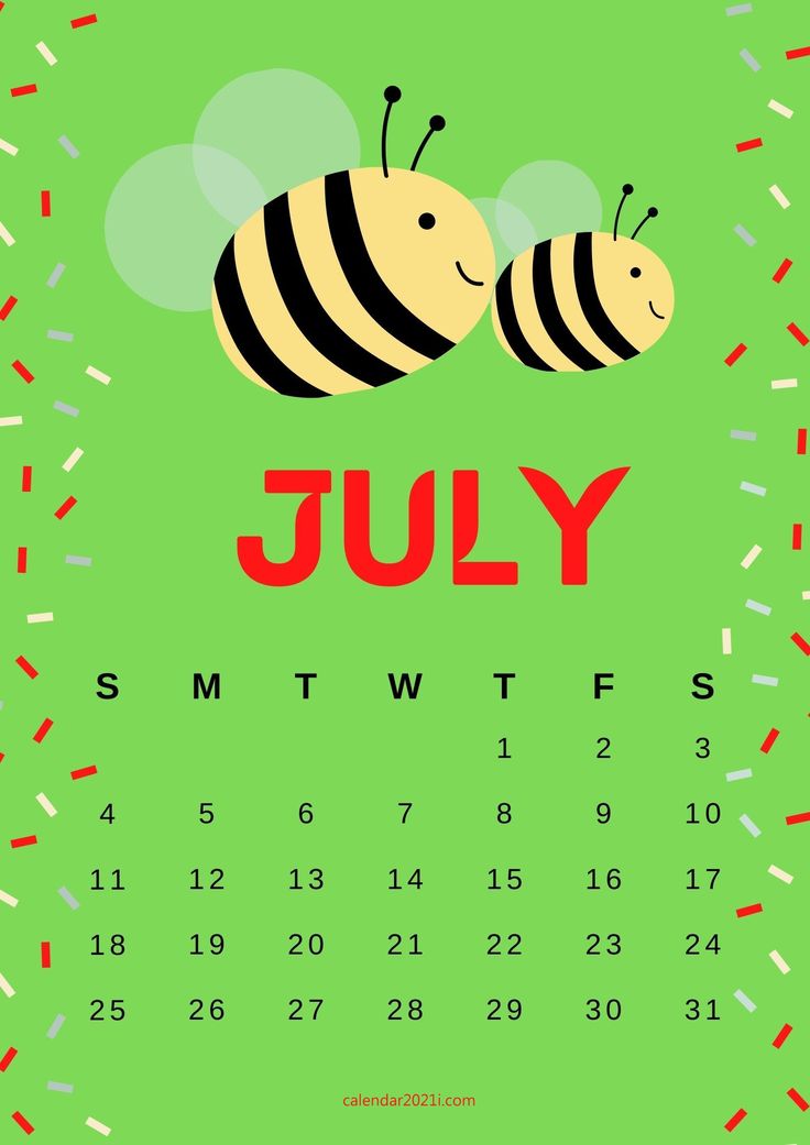 July Calendar Design