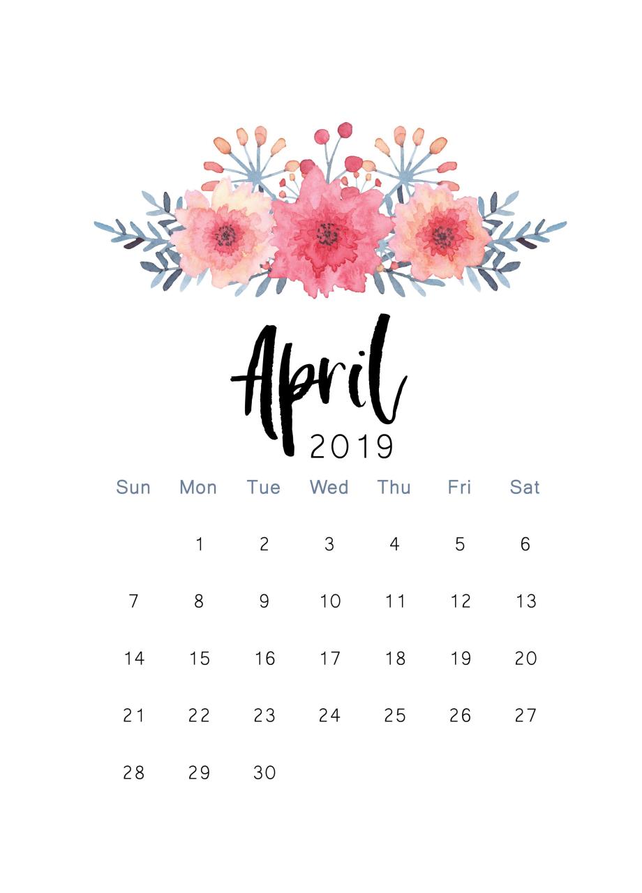 April Calendar Design