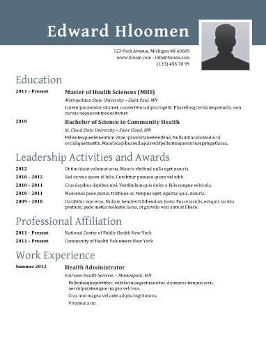 Student Resume Template Word