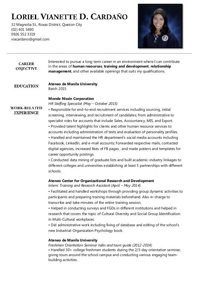Hr Resume Examples 2021