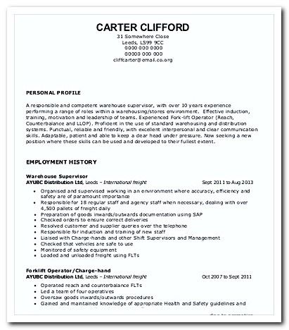 Warehouse Worker Cover Letter Example