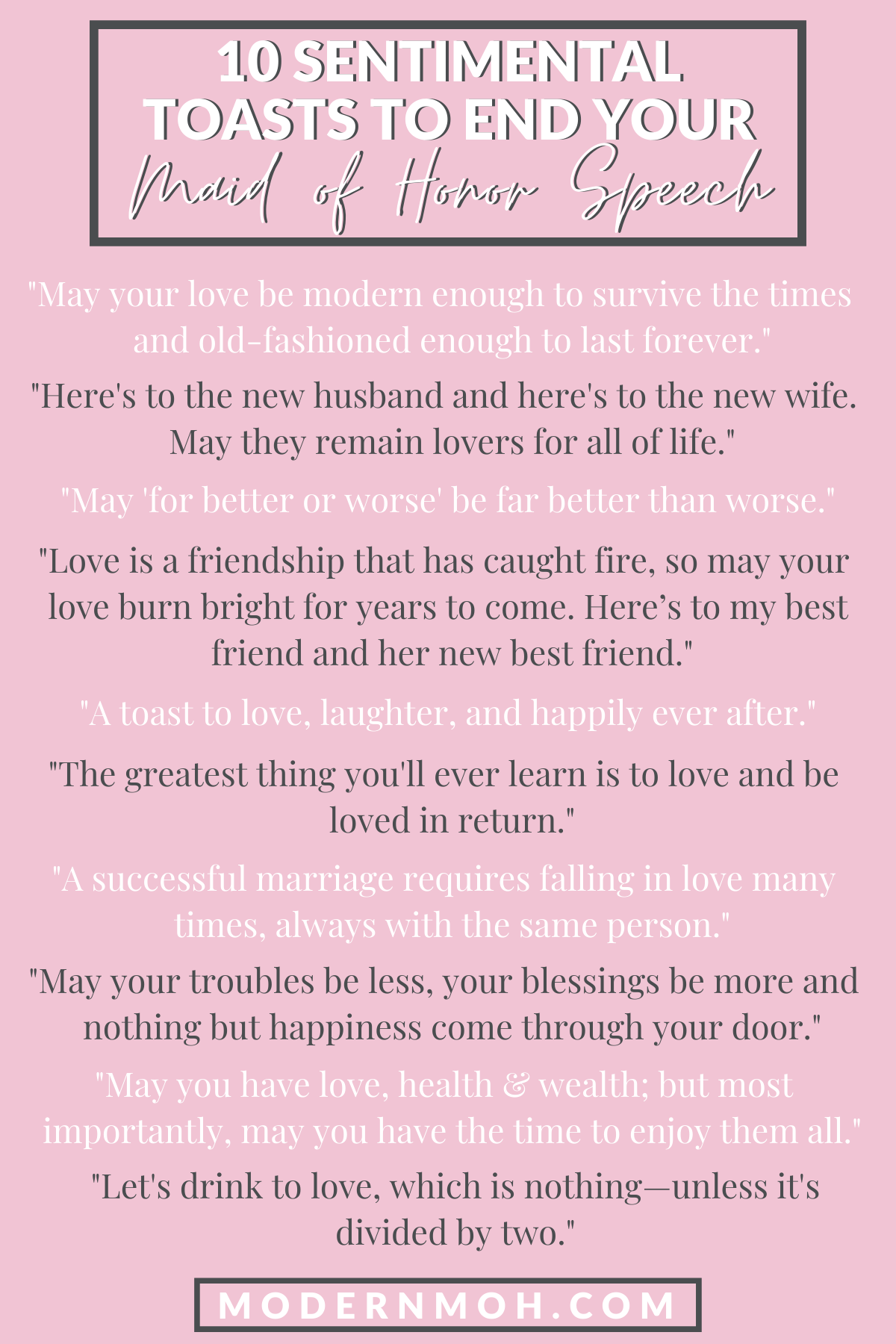 What To Say In Your Maid Of Honor Speech