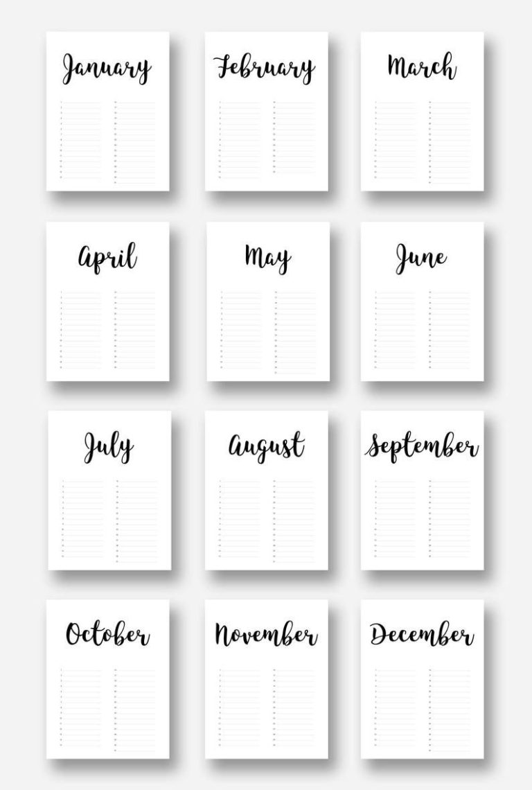 Birthday Calendar Design 2021