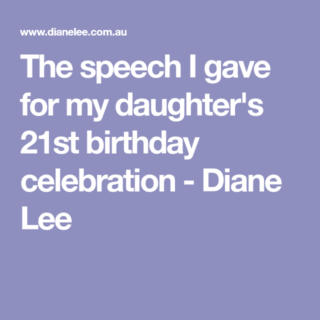 Funny 21st Speeches Examples