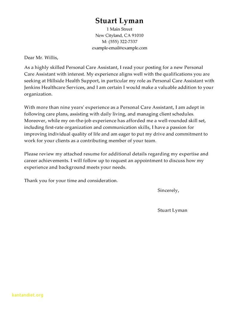 Sample Cover Letter For Personal Assistant With No Experience