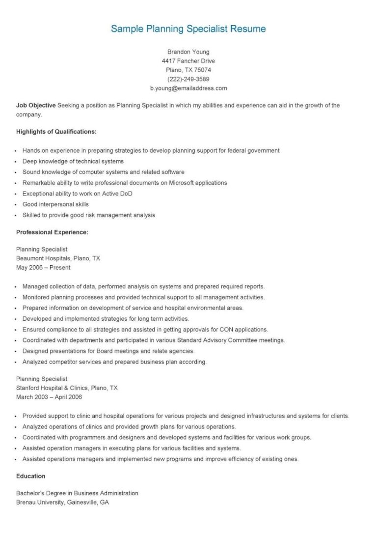 It Specialist Resume Skills