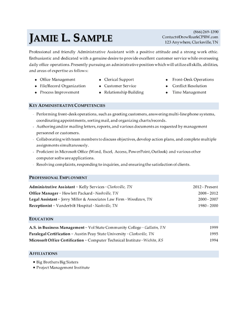Entry Level Administrative Assistant Resume