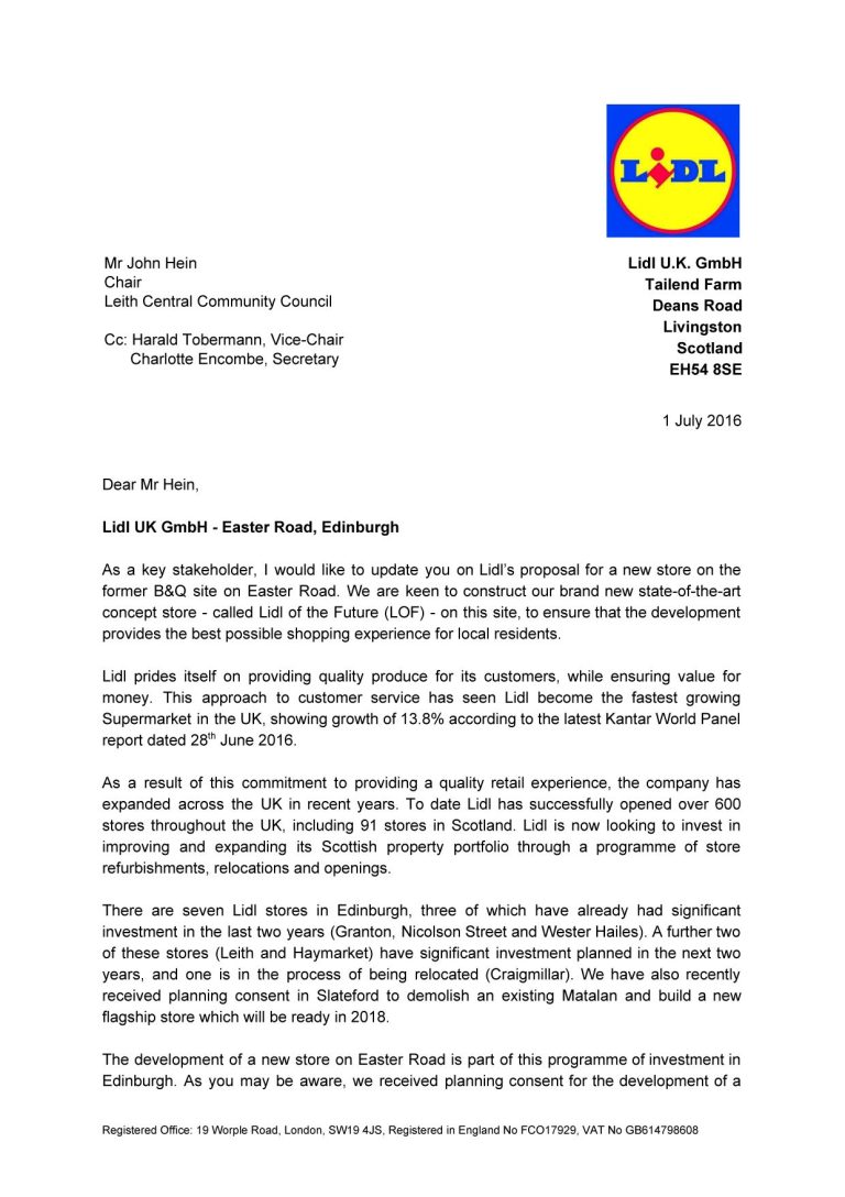 Lidl Cover Letter Example