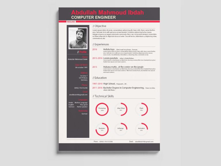 Engineering Cv Template Free