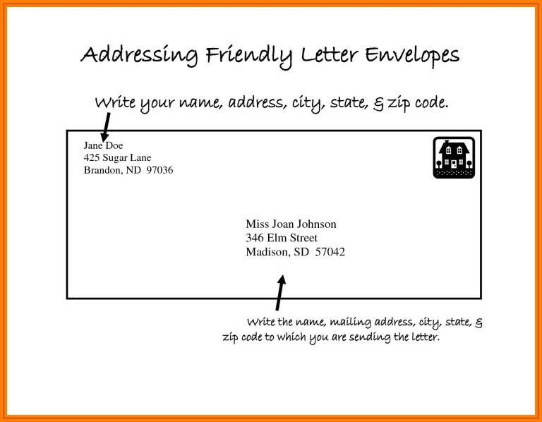 Letter Sample Envelope