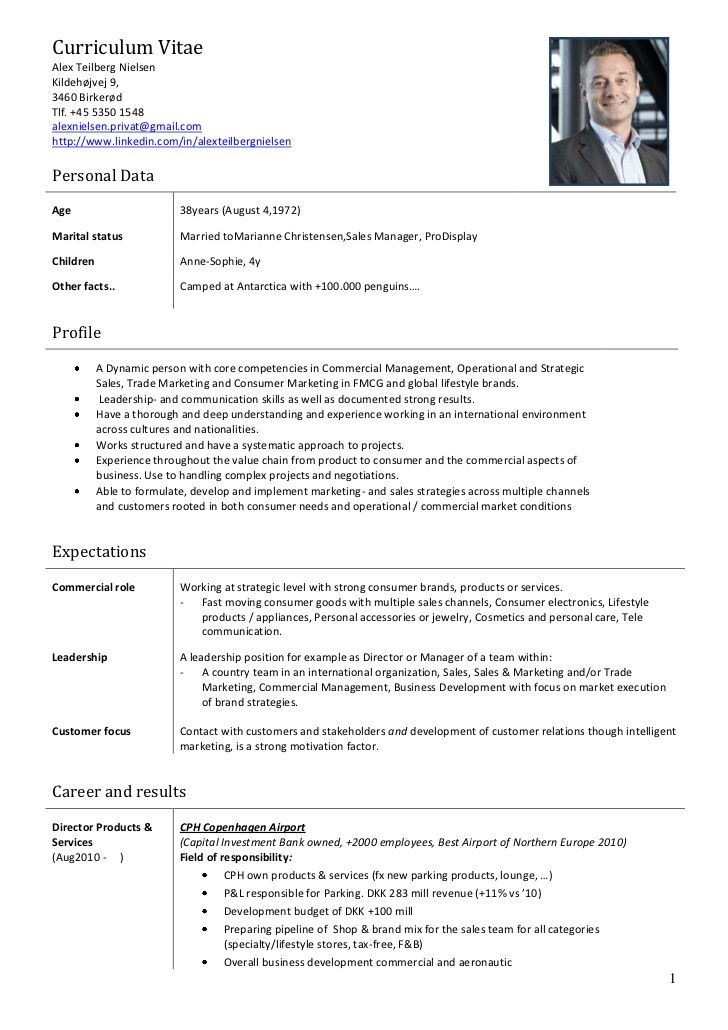 Account Manager Cv Example