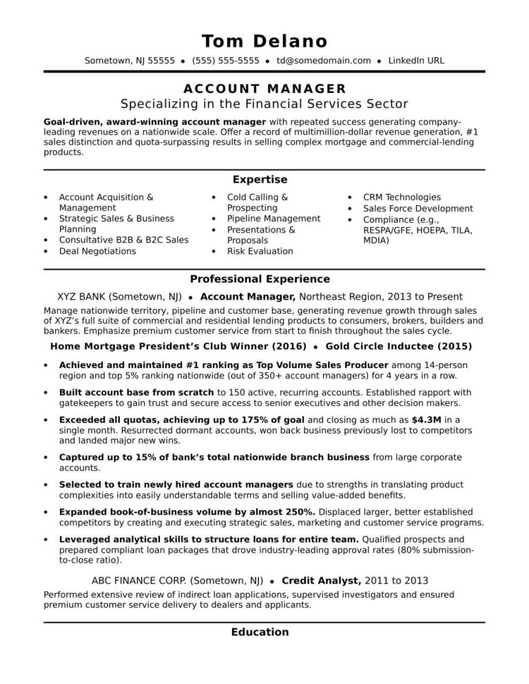 Accounting Manager Resume Skills