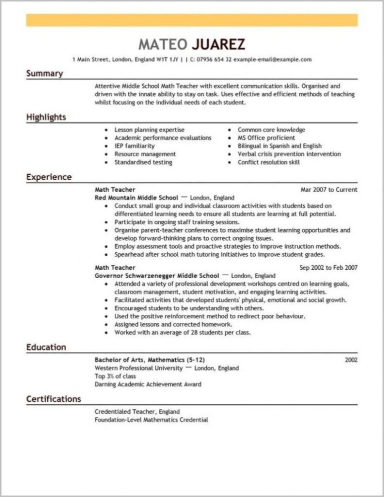 College Student Resume Template Reddit