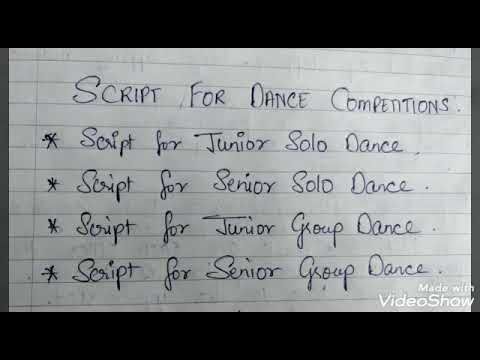 Mc Script For Dance Competition