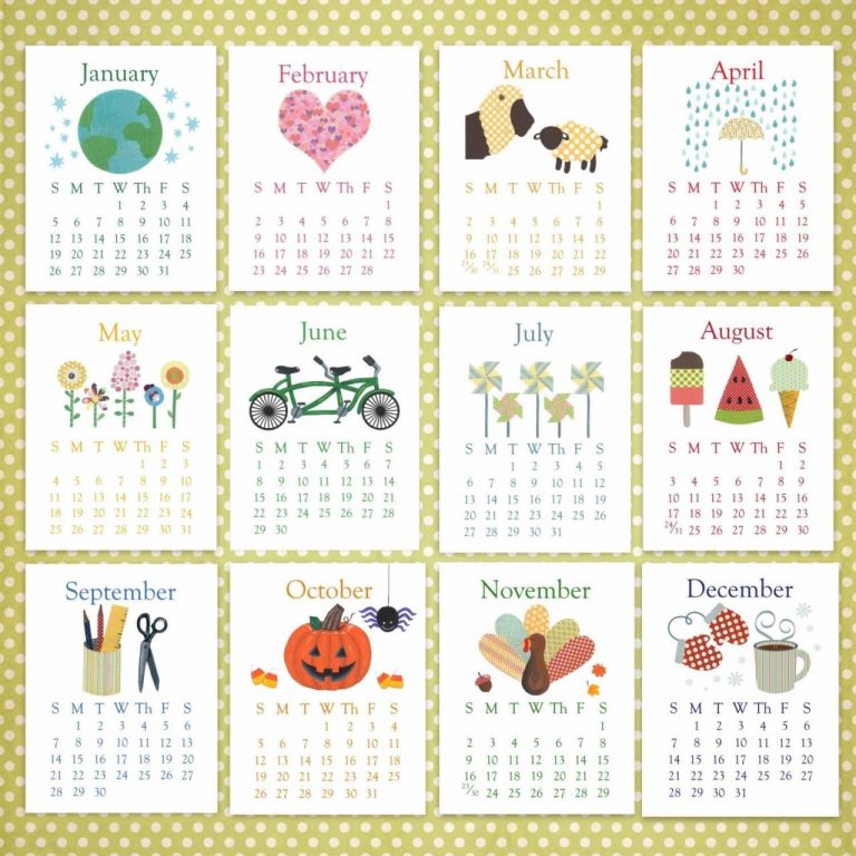Monthly Calendar Creative Design