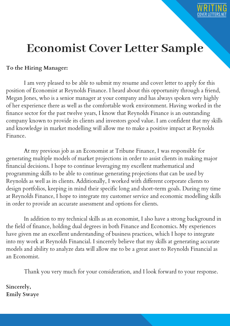 motivation letter for university economics