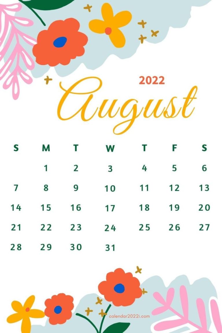 January 2022 Calendar Printable Cute