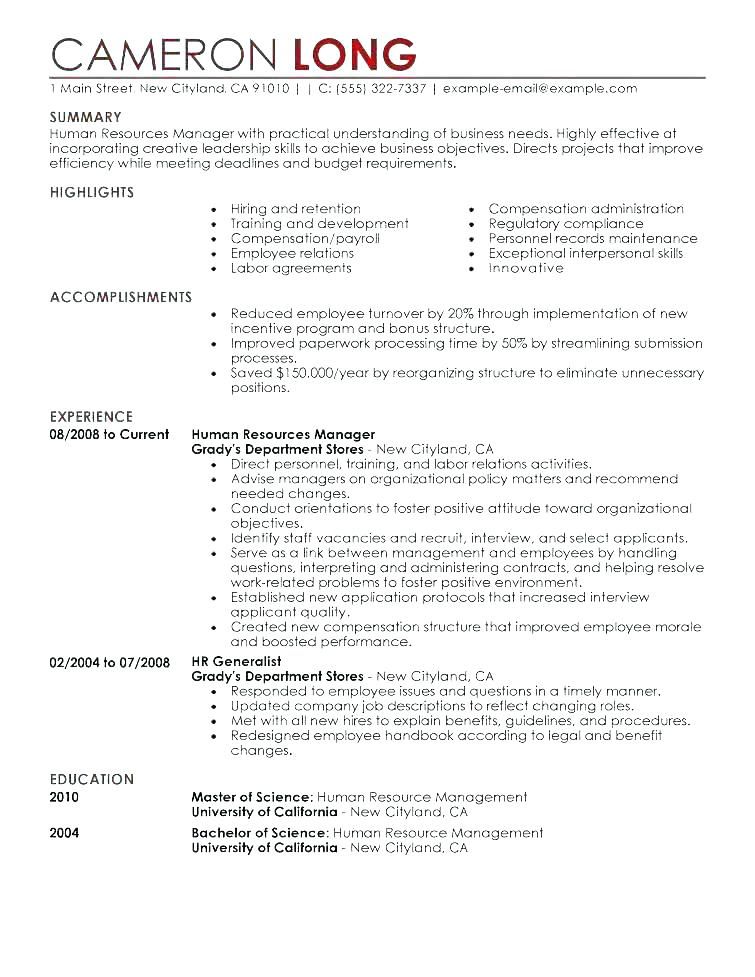 Military Resume Examples For Civilian