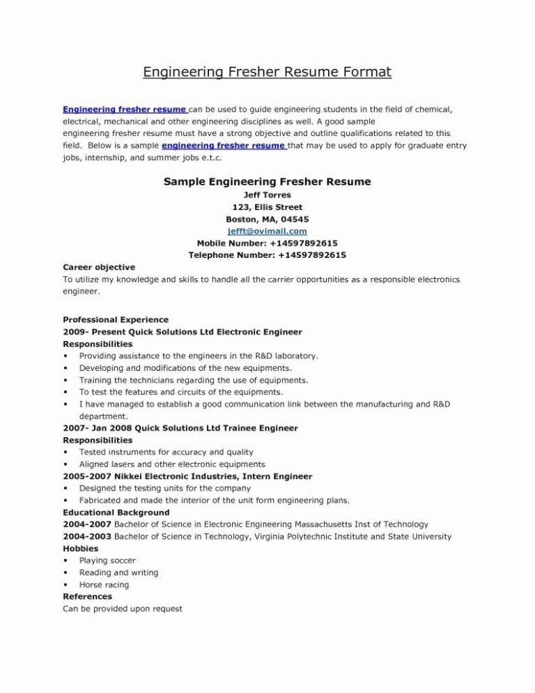 Experienced Mechanical Engineer Resume Objective