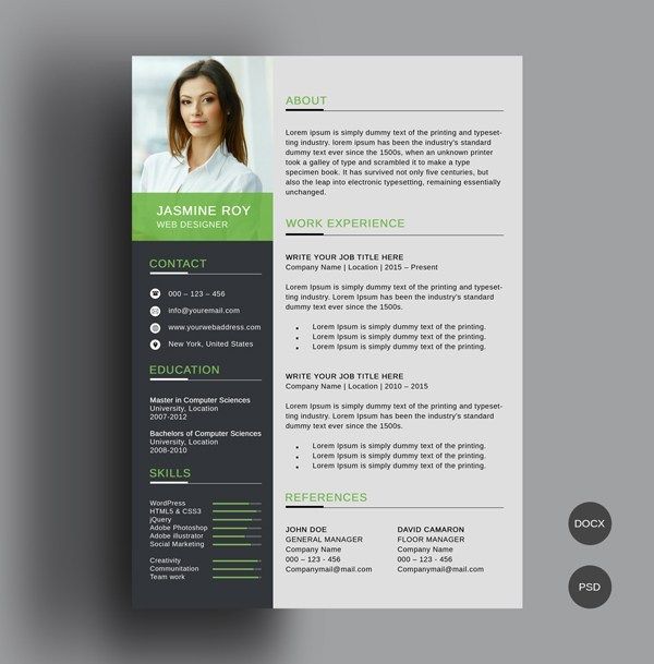 Professional Resume Template Docx