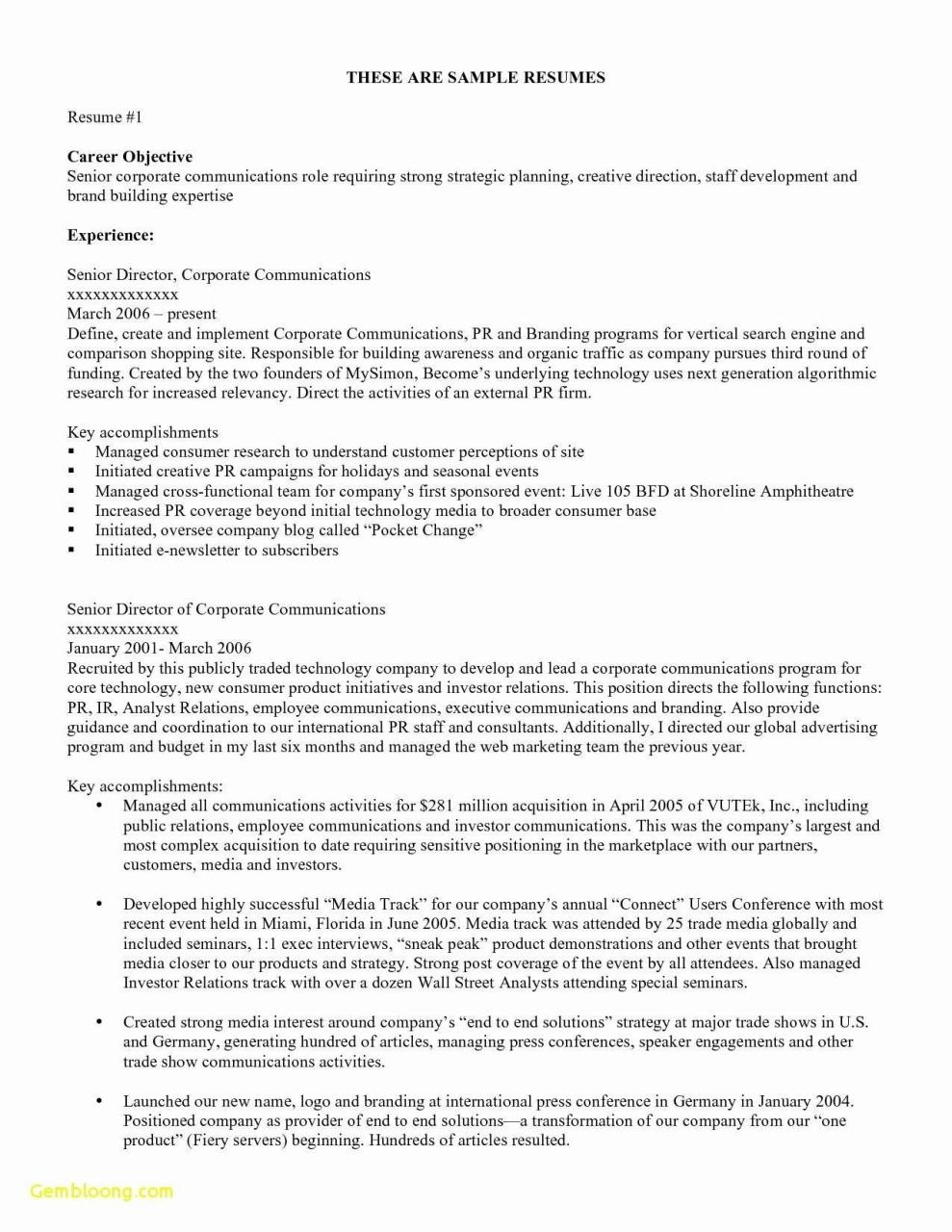 Creative Resume Objective Examples