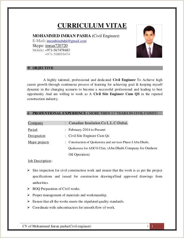 Civil Engineer Resume Pdf